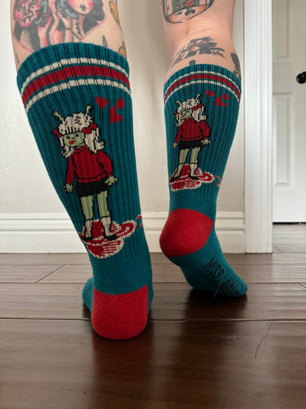SATURN GIRL SOCKS *TEAL BLUE