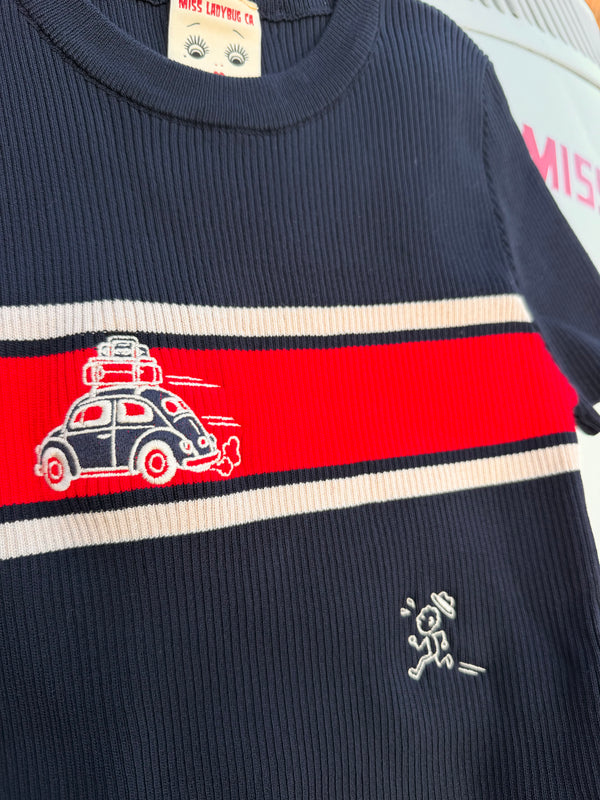 LITTLE RUNAWAY RIB KNIT *DARK NAVY