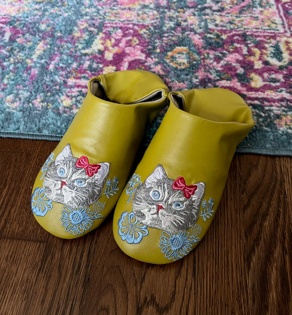 NATHALIE LETE CAT SLIPPER *YELLOW