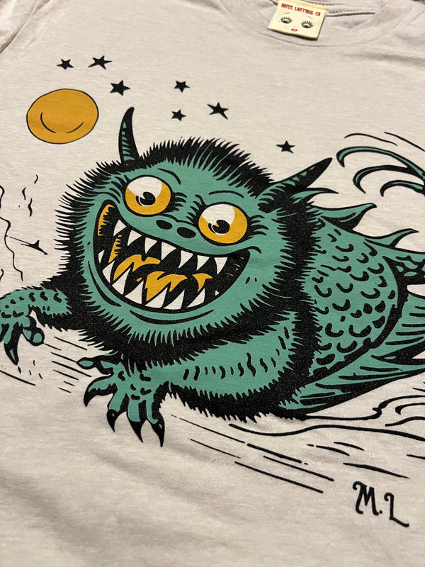 *UNISEX DRAGON TEE *SAND