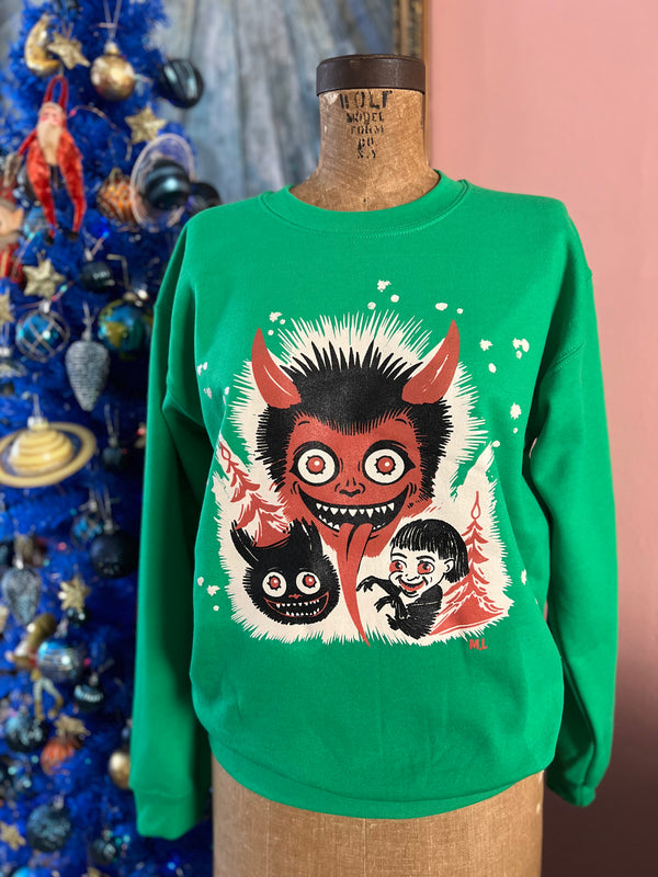 UNISEX KRAMPUS SWEATSHIRTS *GREEN