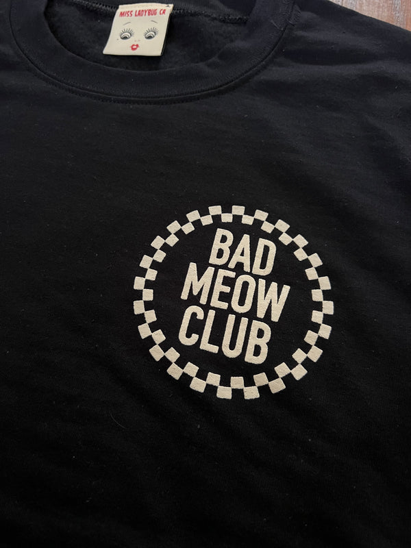 *UNISEX* BAD MEOW CLUB SWEATSHIRTS *BLACK