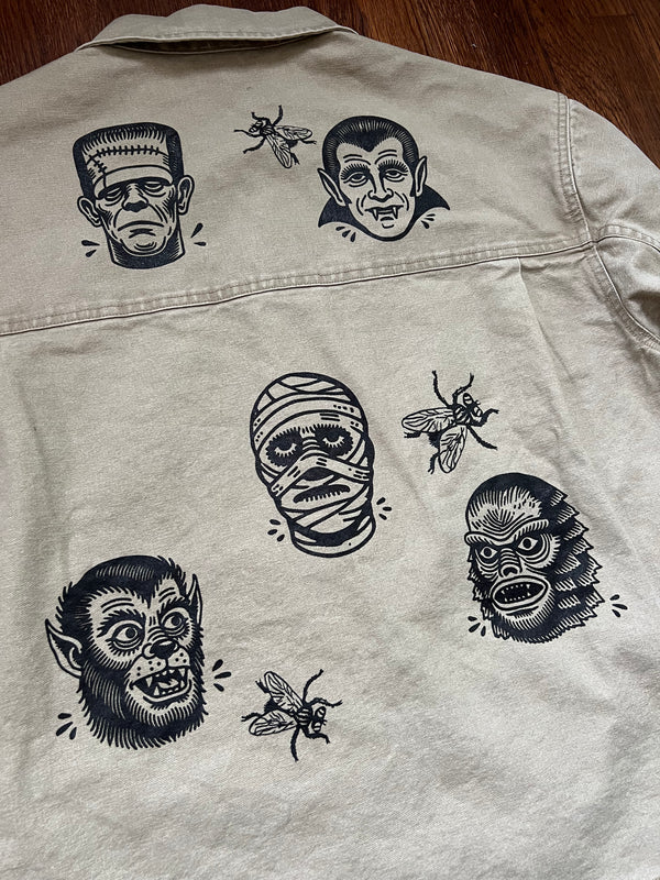 MONSTER HEADS MENS WORK SHIRTS JACKET