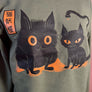 UNISEX CAT MONSTERS SWEATSHIRTS *OLIVE