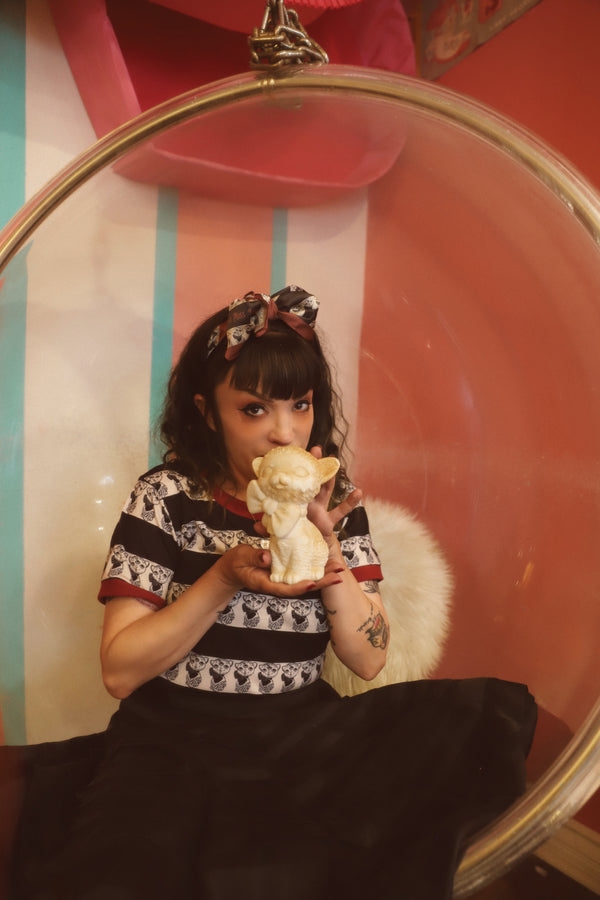 BITTER SQUEAKS X MISS LADYBUG CA COLLAB STRIPE RINGER TEE