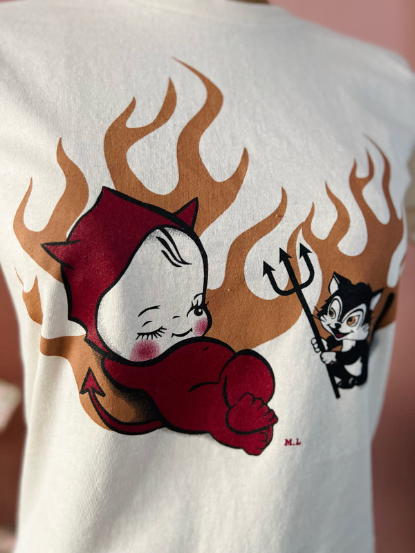 KEWPIE DEVIL TEE *NATURAL