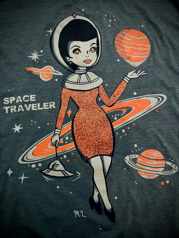 *UNISEX SPACE TRAVELER TEE *INDIGO