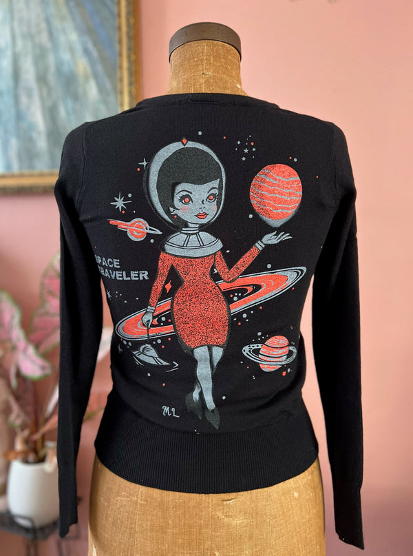 SPACE TRAVELER LONG SLEEVE SWEATER *BLACK