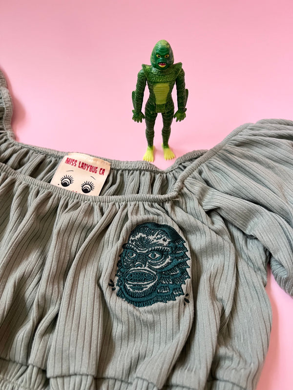 LAGOON BABY PUFF SLEEVE TOP *SAGE GREEN