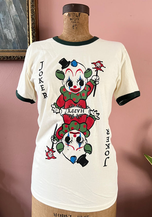 JOKER RINGER TEE * IVORY/GREEN