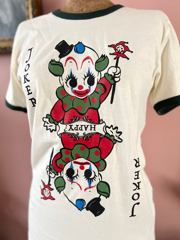 JOKER RINGER TEE * IVORY/GREEN