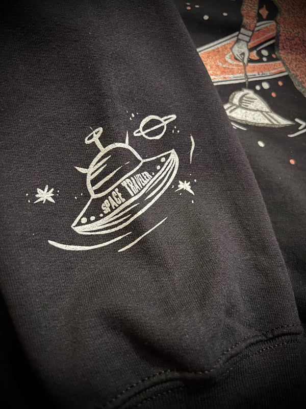 *UNISEX* SPACE TRAVELER SWEATSHIRTS *BLACK