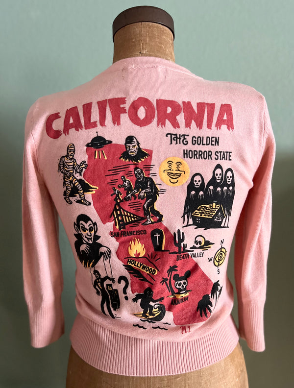 THE GOLDEN HORROR STATE CARDIGANS *PEACH PINK