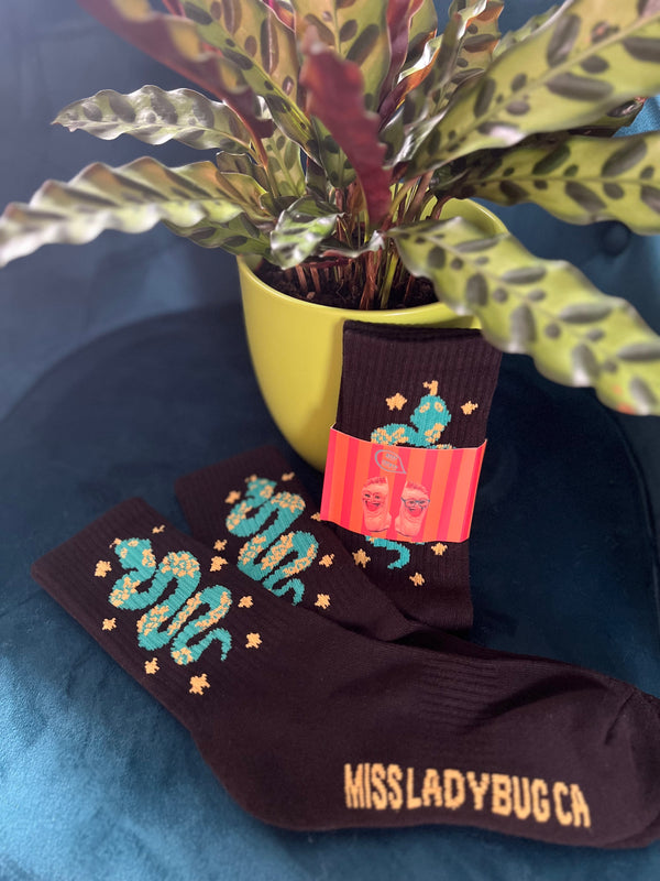 MISTY SNAKE SOCKS *BLACK