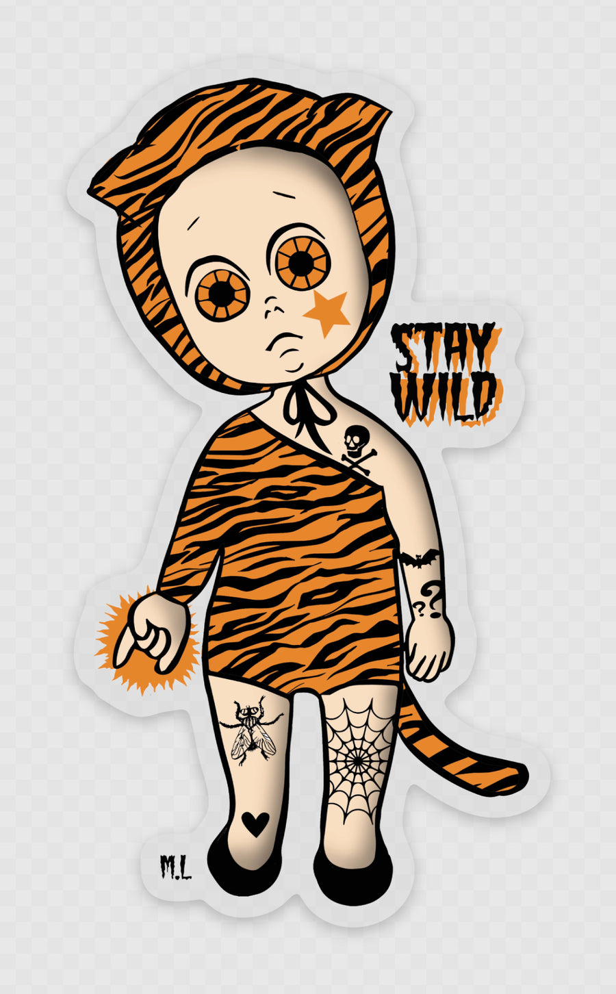 STAY WILD CLEAR STICKERS