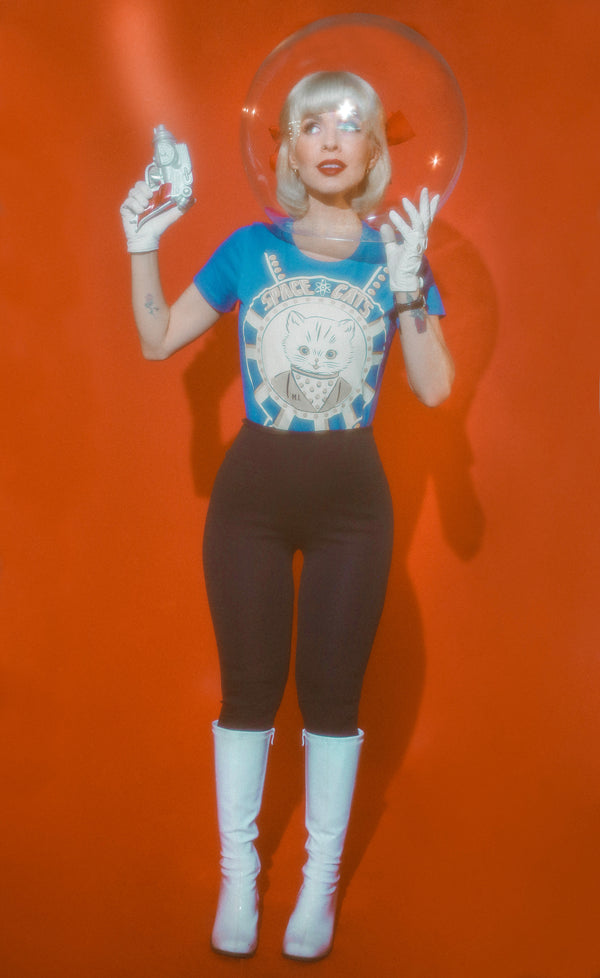SPACE CATS TEE *ROYAL BLUE