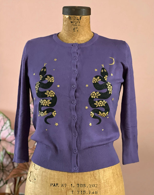 MISTY SNAKE CARDIGANS *PURPLE