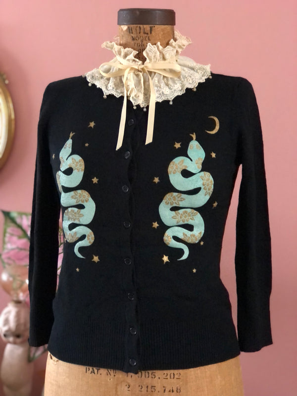 MISTY SNAKE CARDIGANS *BLACK