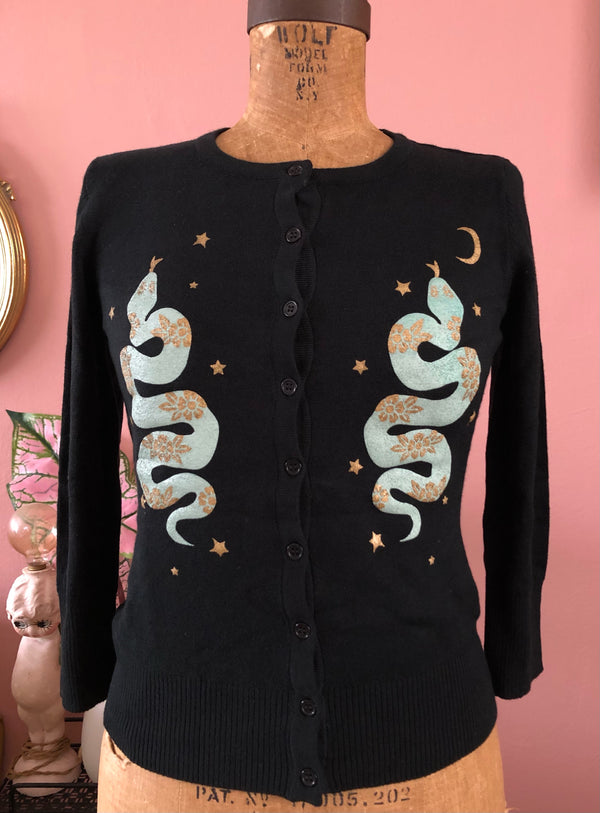 MISTY SNAKE CARDIGANS *BLACK