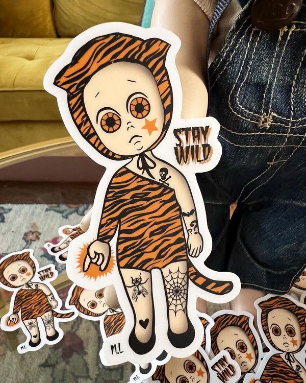 STAY WILD CLEAR STICKERS