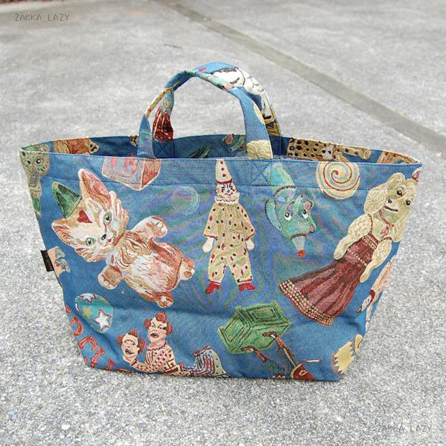 NATHALIE LETE CIRCUS BOAT TOTE BAG *BLUE