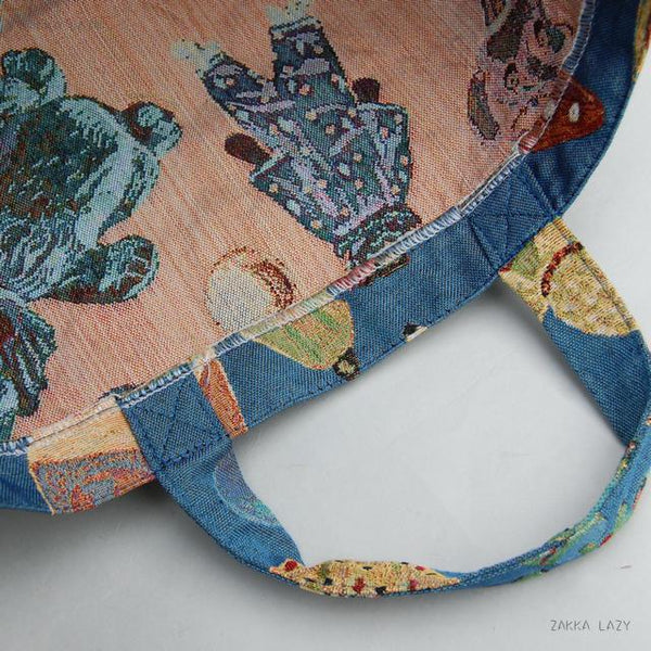 NATHALIE LETE CIRCUS BOAT TOTE BAG *BLUE