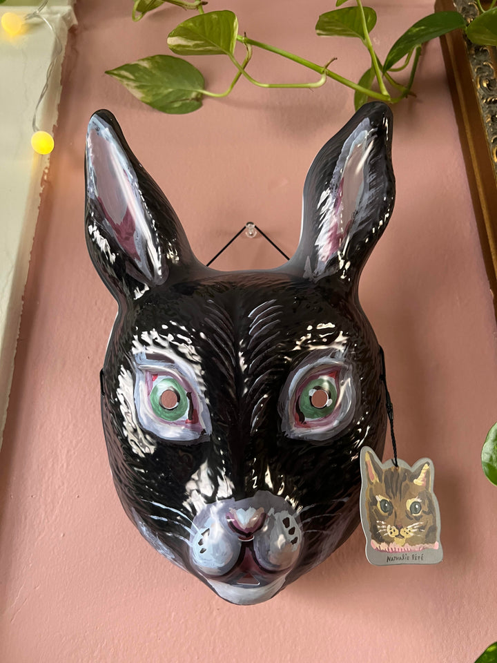 NATHALIE LETE RABBIT MASK *BLACK