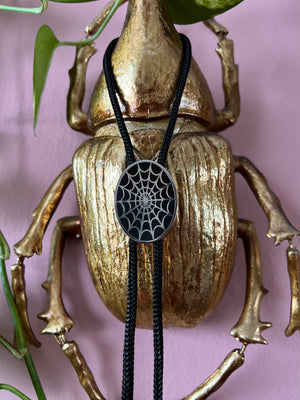 SPIDERWEB BOLO TIE