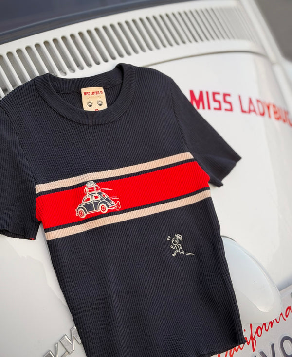 LITTLE RUNAWAY RIB KNIT *DARK NAVY