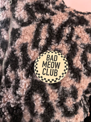 BAD MEOW CLUB CROPPED PUFFY JACKET *DUSTY PINK