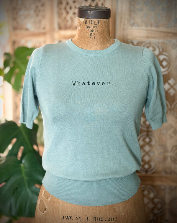 WHATEVER  HALF SLEEVE SWEATER *JADE
