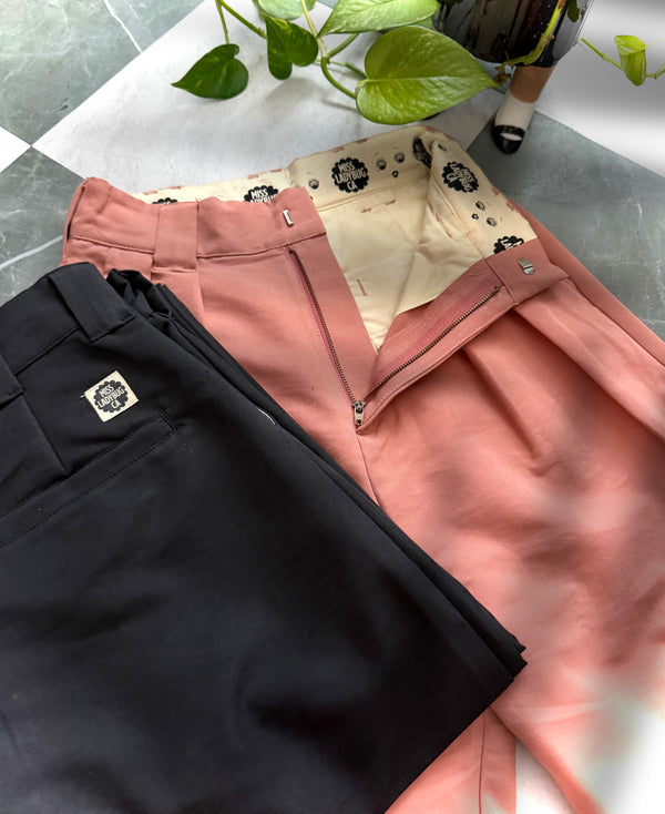 NEW HIGH WAIST PLEATED TROUSERS *PEACH BEIGE
