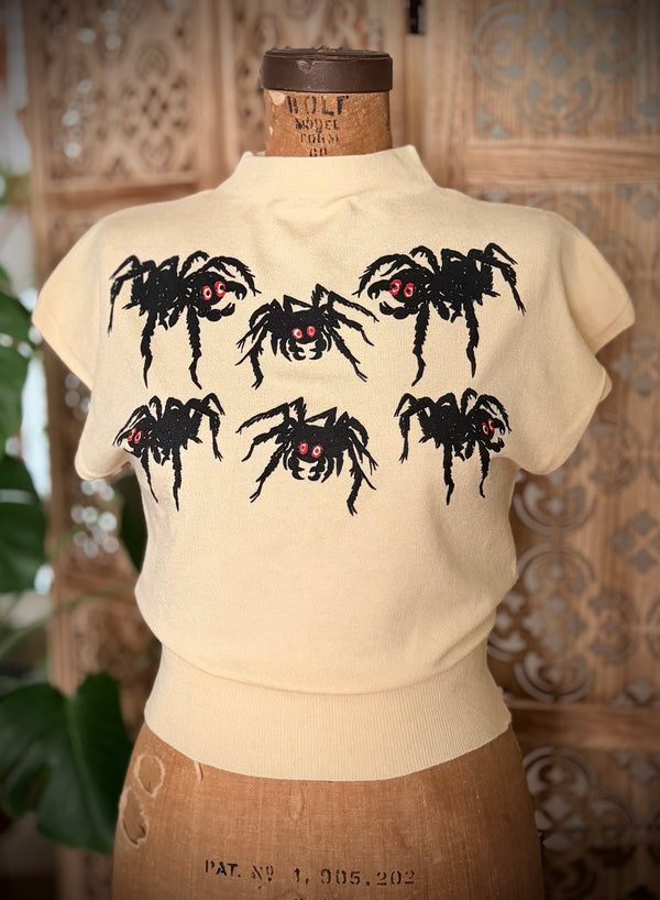 SPIDERS CAP SLEEVE SWEATER *CREAM