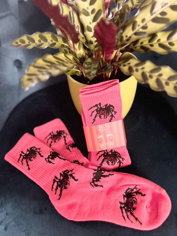 TARANTULA  SOCKS *PINK
