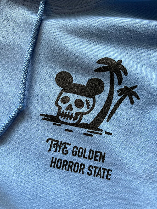 ＊UNISEX＊ THE GOLDEN HORROR STATE PULLOVER HOODIE *CAROLINA BLUE