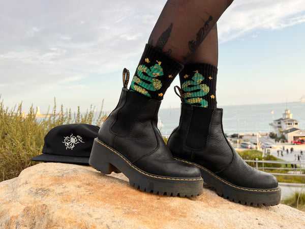 MISTY SNAKE SOCKS *BLACK