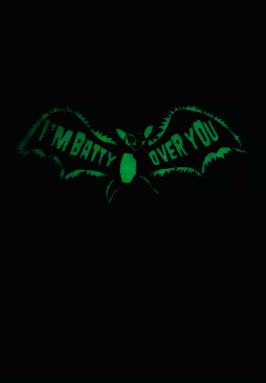 GLOW IN THE DARK I'M BATTY OVER YOU SWEATER *BABY BLUE