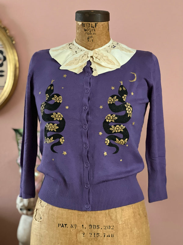 MISTY SNAKE CARDIGANS *PURPLE