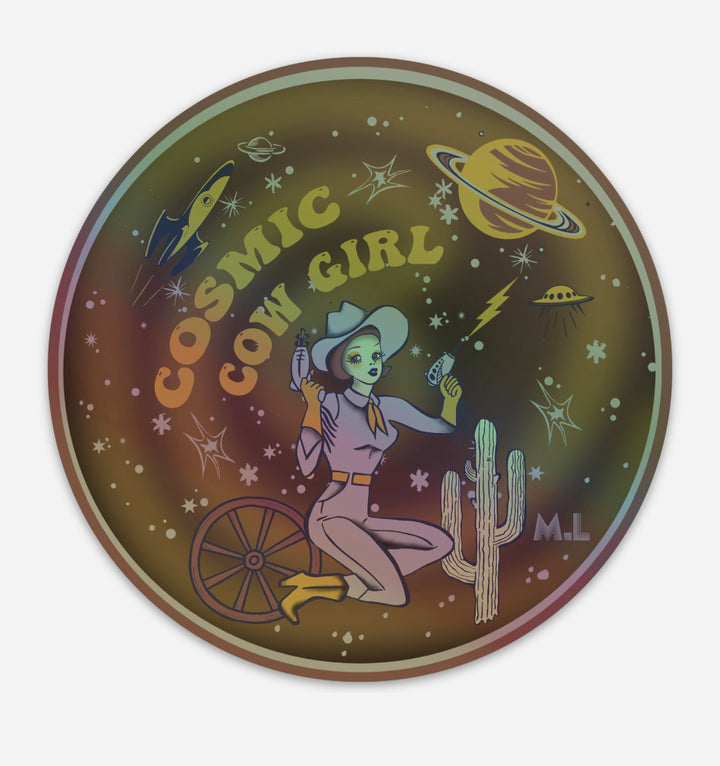 COSMIC COWGIRL HOLOGRAPHIC STICKERS