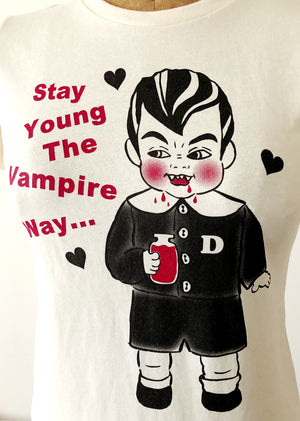 STAY YOUNG THE VAMPIRE WAY TEE *IVORY