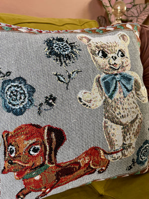 NATHALIE LETE BEER & PUPPY PILLOW COVER