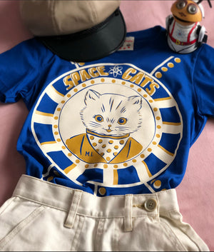 SPACE CATS TEE *ROYAL BLUE