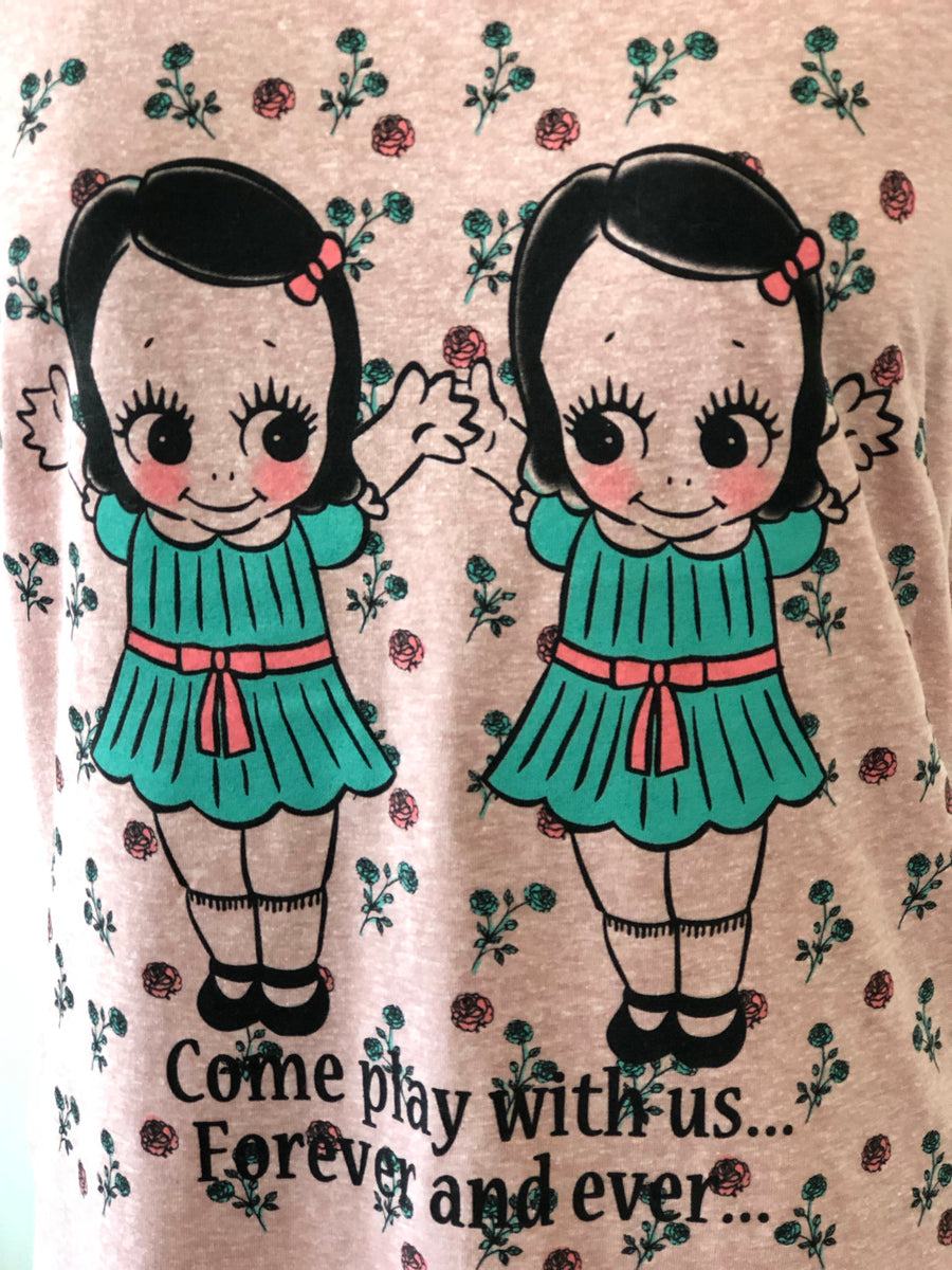 TWINS TRI-BLEND DOLMAN TEE*DUSTY PINK